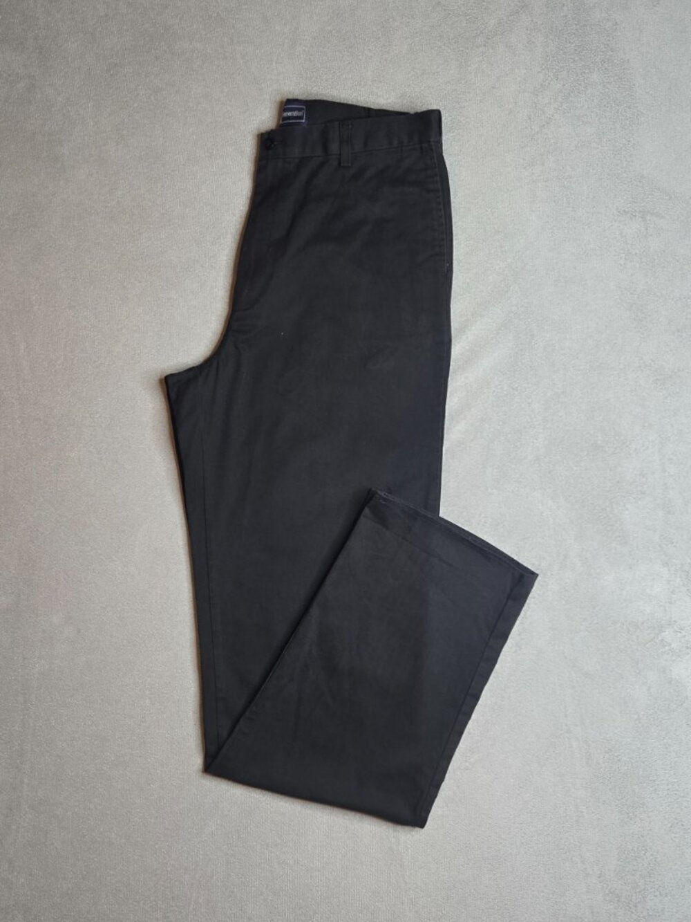 Blue Generation Men's Black Twill Flat Front Casual Pants Cotton Blend Size 34W